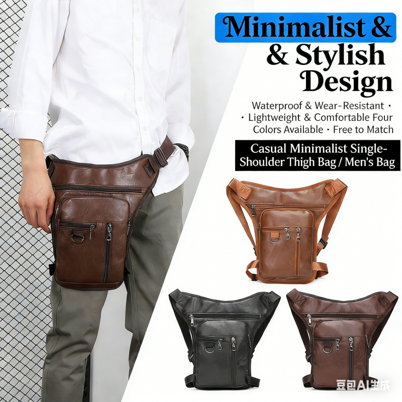 Travel Accessories Hip Belt - Borsa da Gamba in Pelle PU,