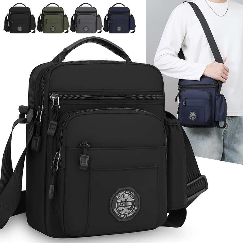 Travel Accessories Tech - Borsa a tracolla impermeabile da uomo,