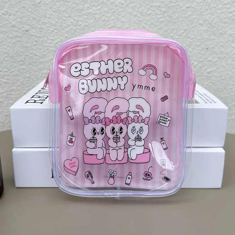Travel Accessories Pink - Borsa per il Trucco Trasparente Esther