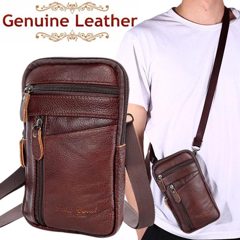 Travel Accessories Leather - Borsa da uomo in vera pelle,
