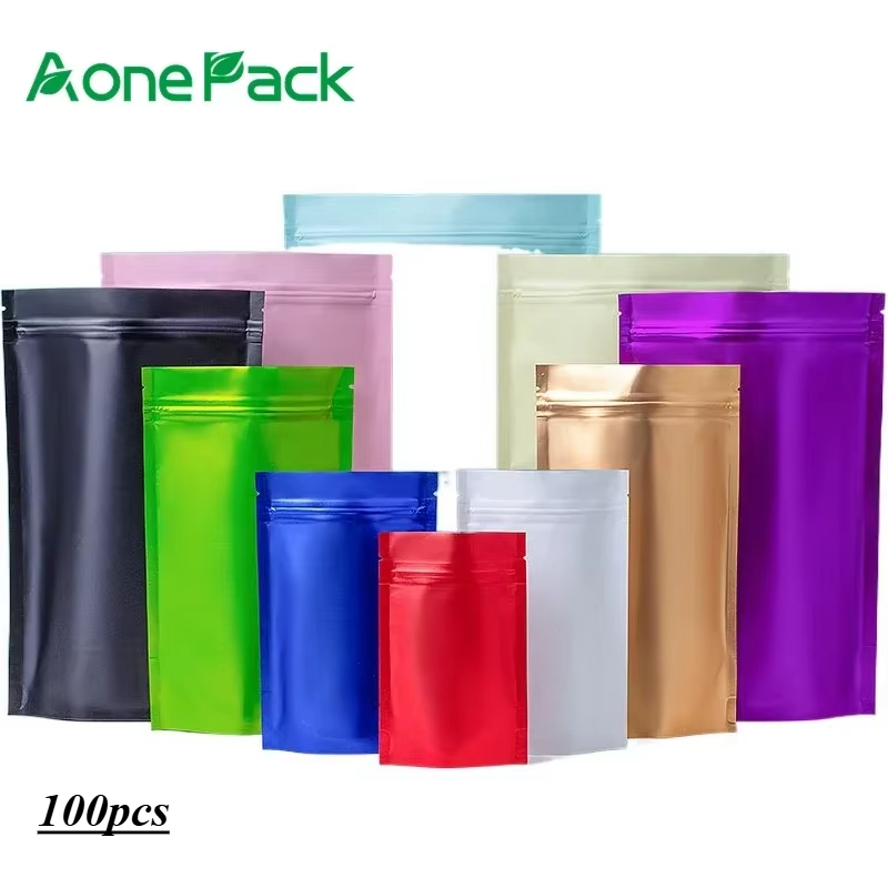 Reusable Zip Bag - 100 pz Personalizzato Opaco Finito Semi