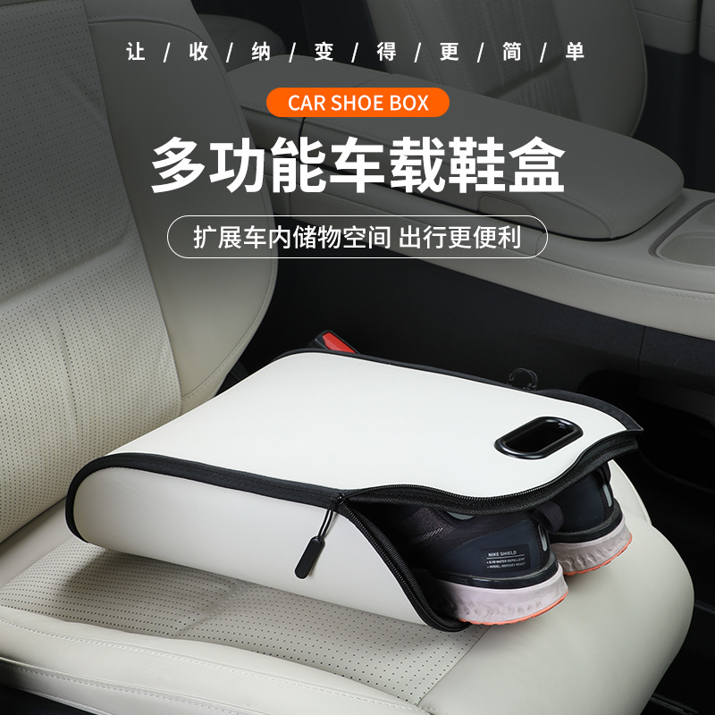Travel Accessories Leather - Scatola Portatile per Scarpe da Auto,