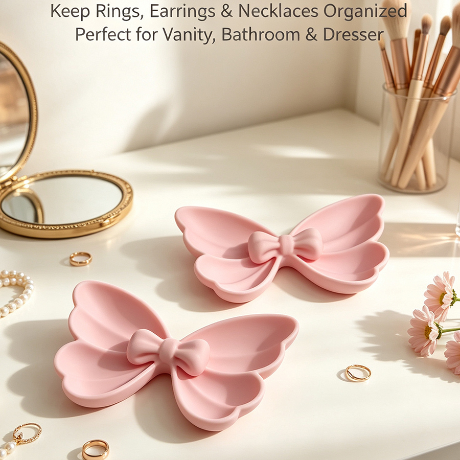 Travel Accessories Pink - 2 vassoi portaoggetti a forma di
