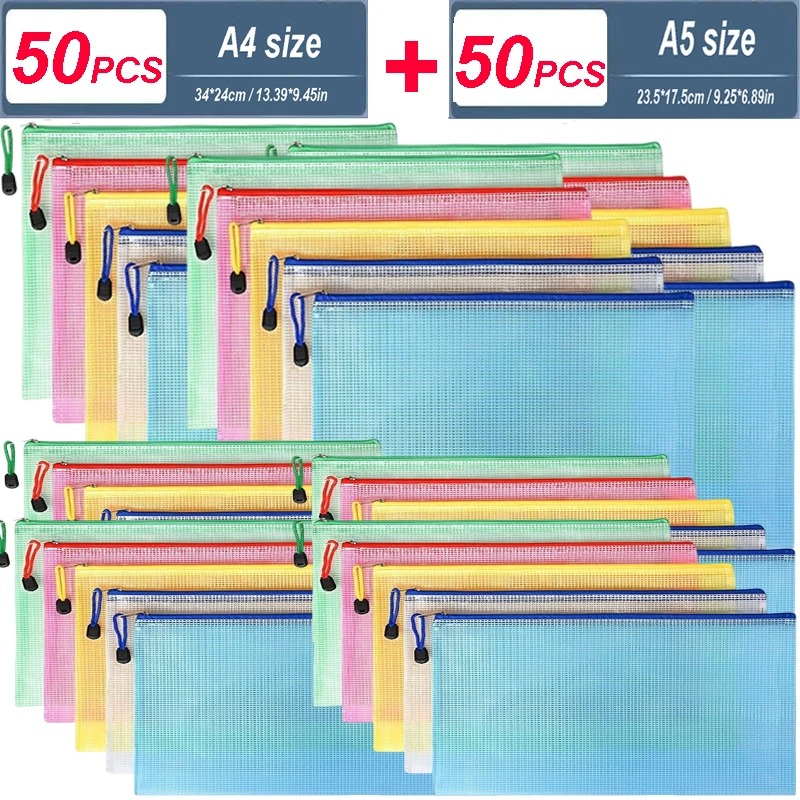 Reusable Zip Bag - Busta portaoggetti in rete con cerniera