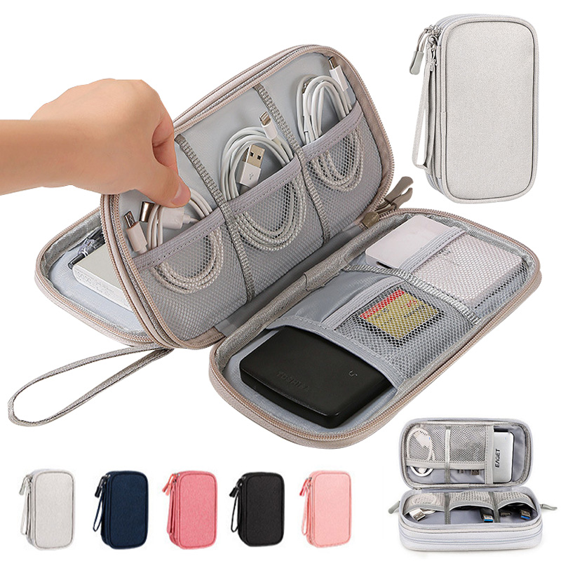 Cable Organizer Travel - Borsa Portatile Multicolore per Accessori Elettronici