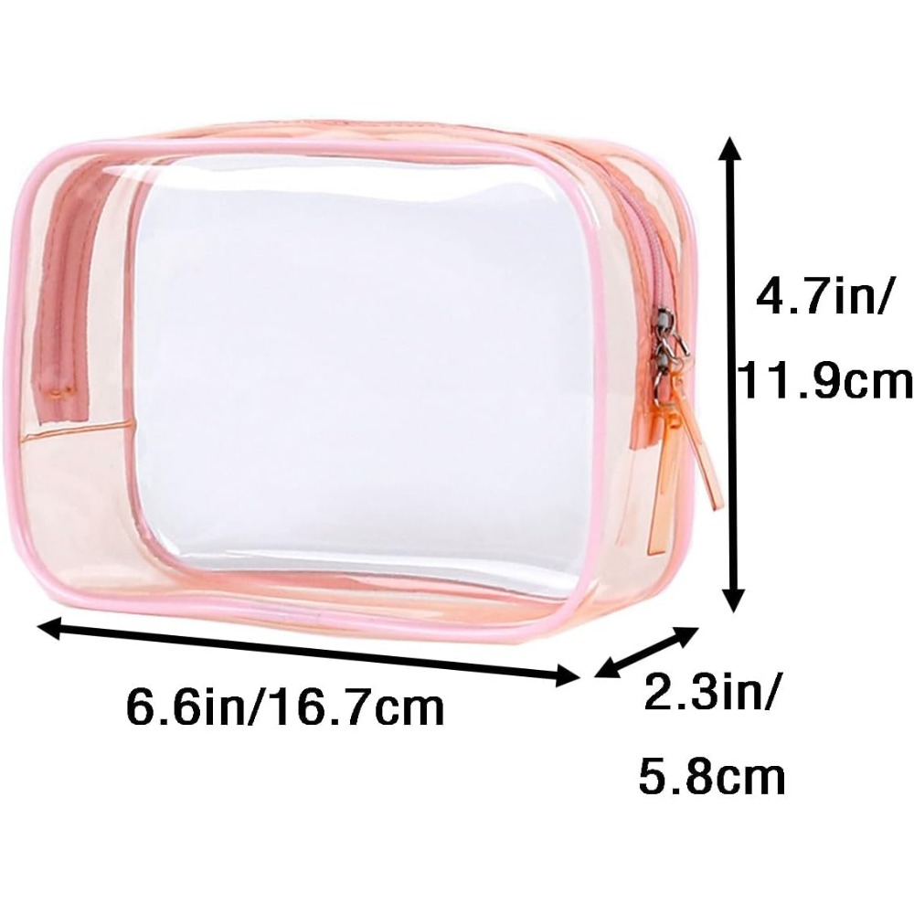 Toiletry Bag Tsa - Borsa trasparente piccola, dimensioni 6,6x2,3x4,7, approvata