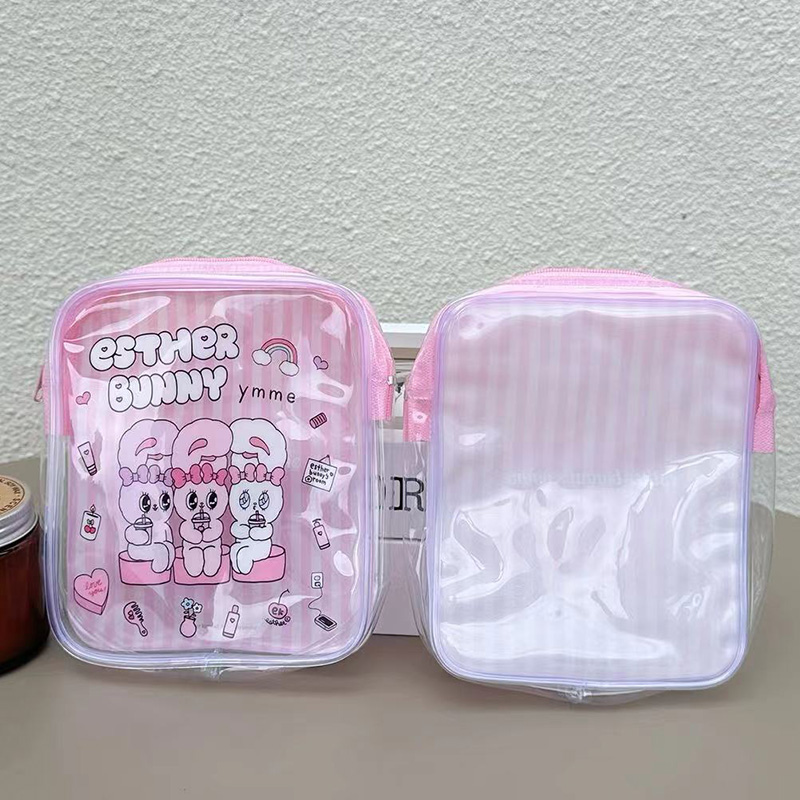 Borsa per il Trucco Trasparent - Travel Accessories Pink recensione e prezzo