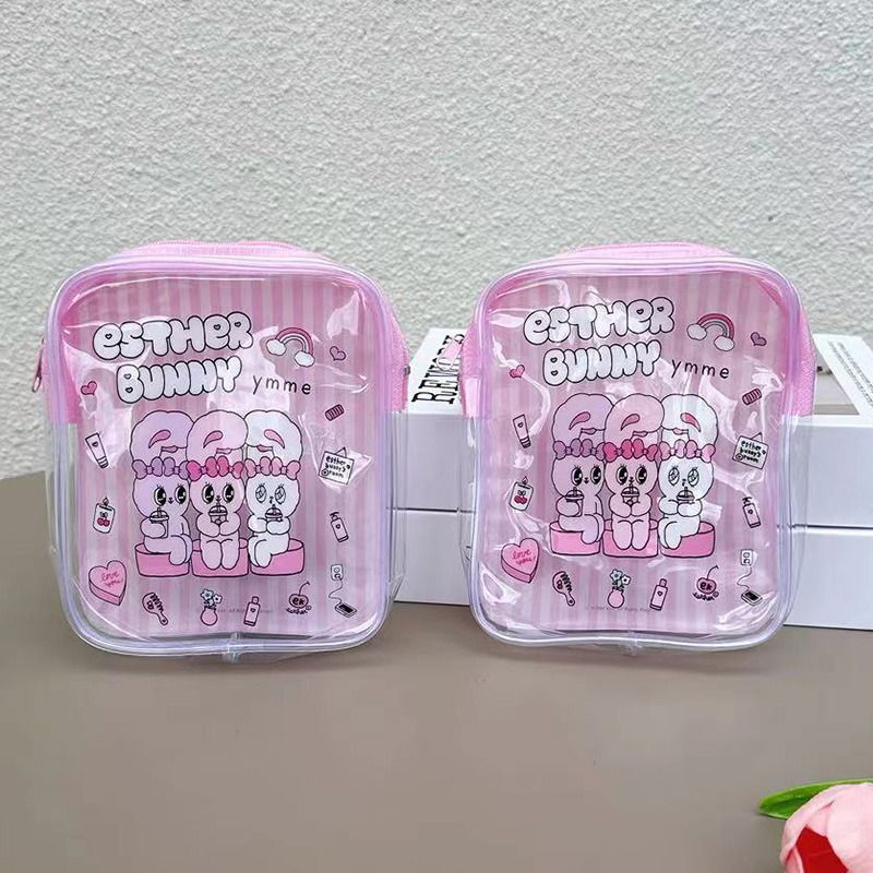 Borsa per il Trucco Trasparent - Travel Accessories Pink recensione e prezzo