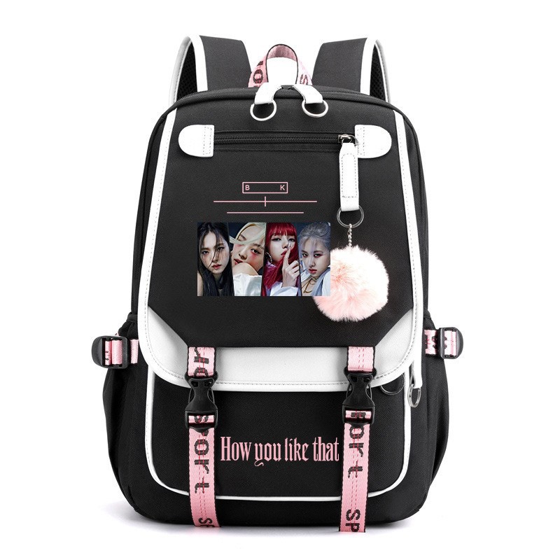 Zaino Nero con Motivo Rosa, Gr - Travel Accessories Pink recensione e prezzo