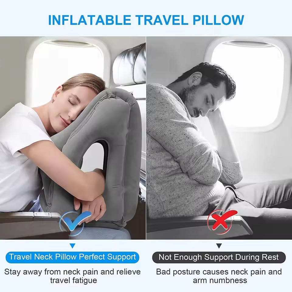 Cuscino da viaggio gonfiabile, - Travel Accessories For Long Haul Flights recensione e prezzo