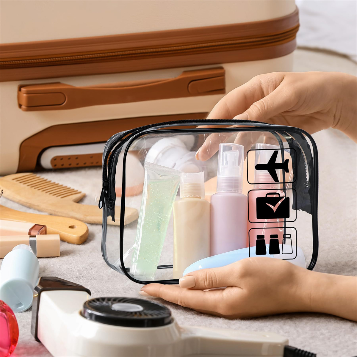 1 Borsa da Viaggio Trasparente - Toiletry Bag Tsa recensione e prezzo