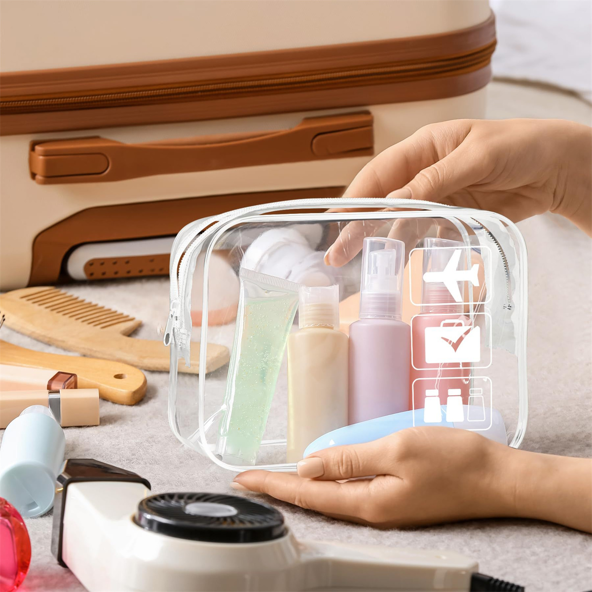 1 Borsa da Viaggio Trasparente - Toiletry Bag Tsa recensione e prezzo
