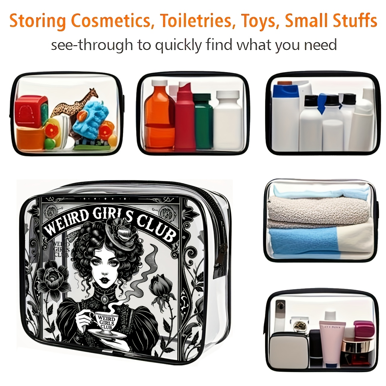 1 Pezzo Borsa Trasparente per  - Toiletry Bag Tsa recensione e prezzo