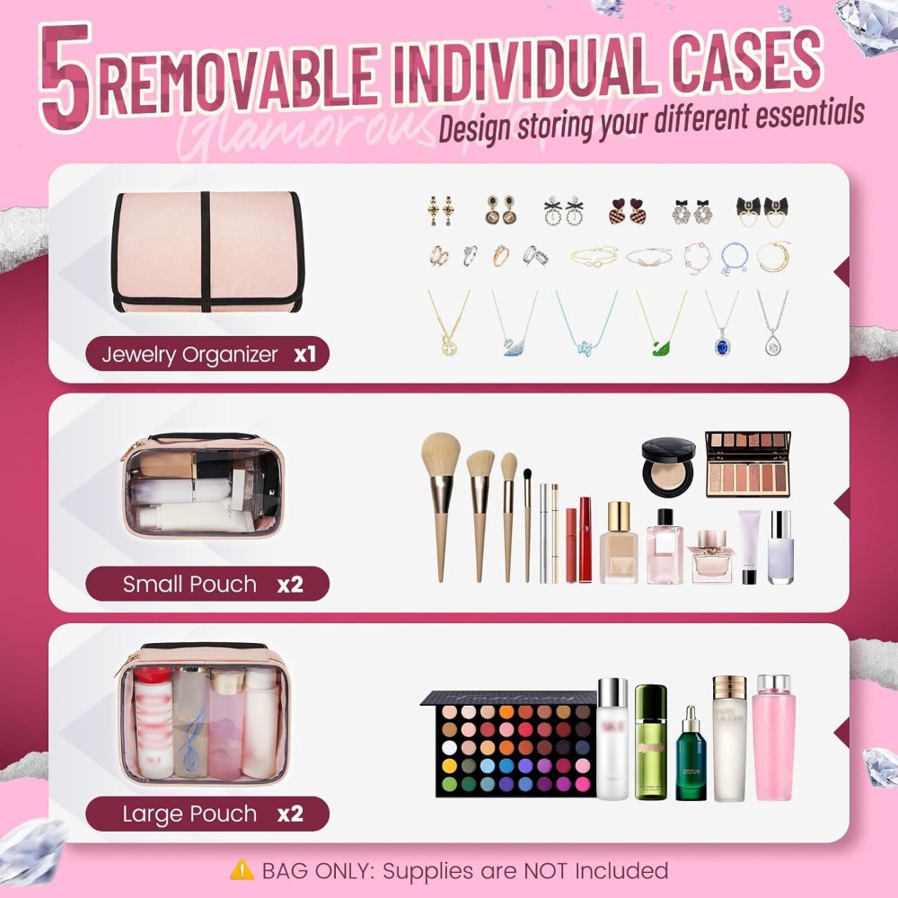 Borsa organizer cosmetica da v - Accessories Travel Jewelry Box recensione e prezzo
