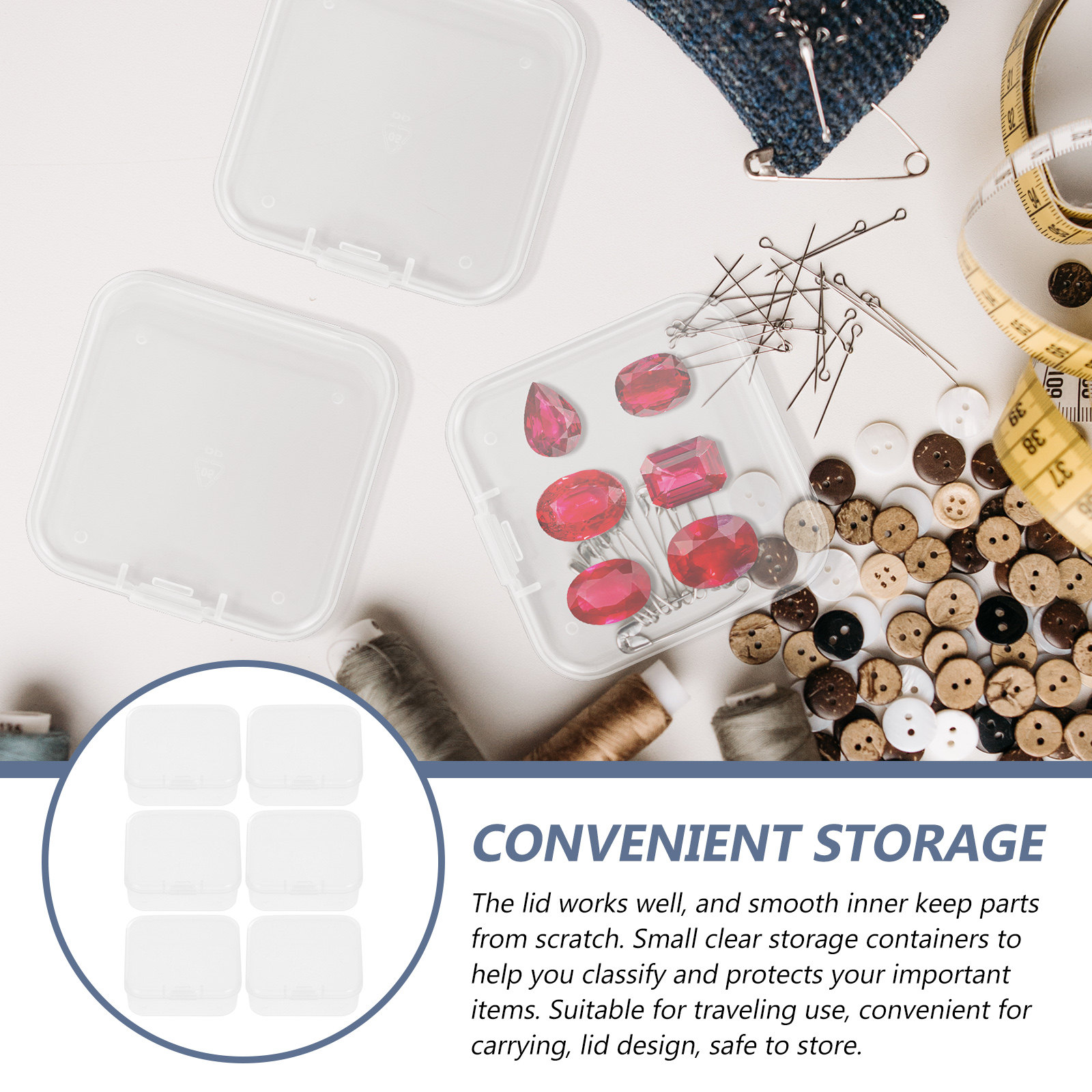 6 contenitori trasparenti per  - Accessories Travel Jewelry Box recensione e prezzo