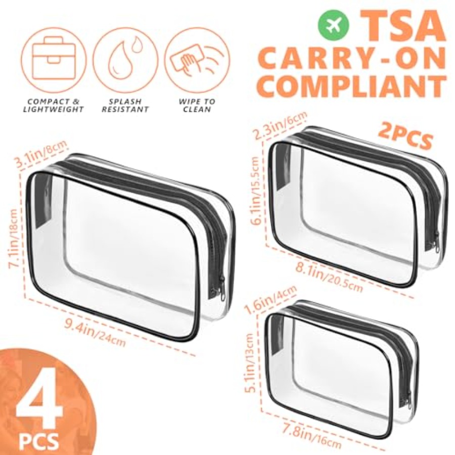 Borsa per Trucchi Trasparente, - Toiletry Bag Tsa recensione e prezzo