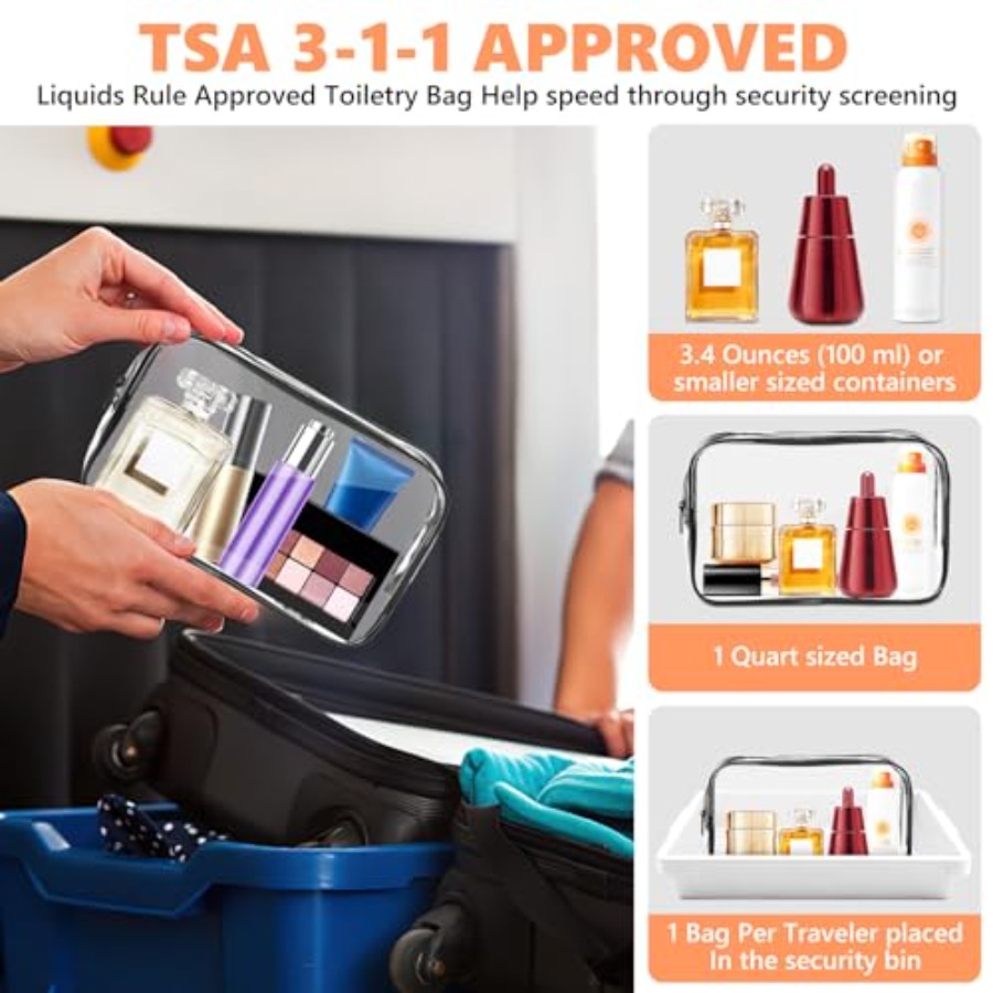 Borsa per Trucchi Trasparente, - Toiletry Bag Tsa recensione e prezzo